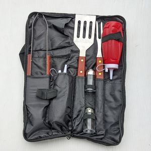 PARINI Bbq Barbecue 8 piece Condiment Set with Storage Bag